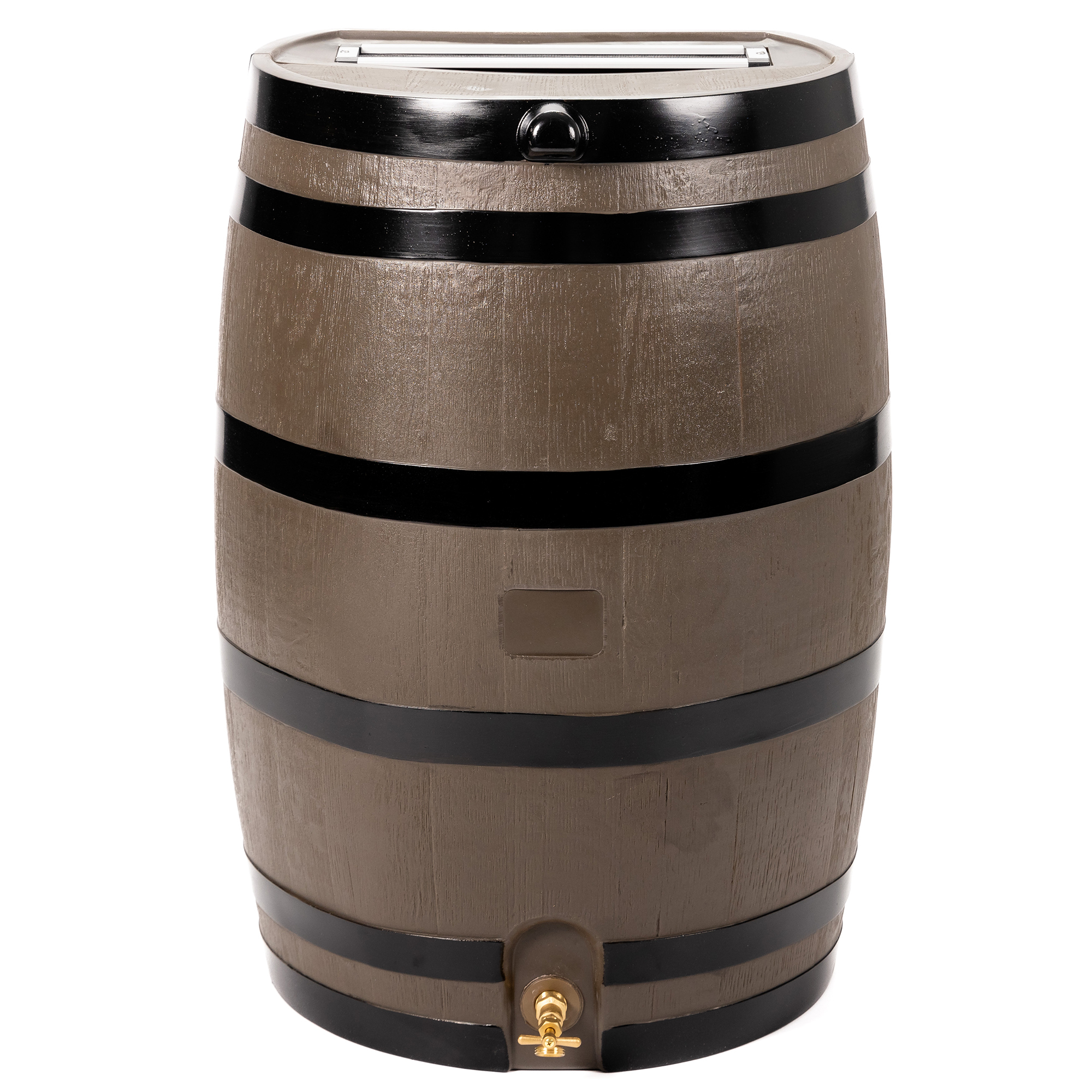 Home Gardener Flat Back Rain Barrel, Wood Grain, 50-Gallon Capacity, Model# 5510-001100-5600
